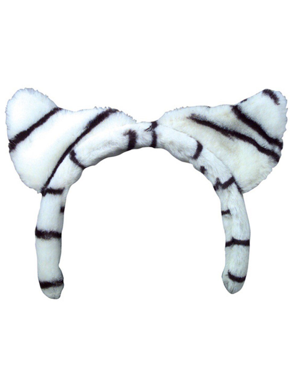 12 Kids Snow Tiger Stripe White And Black Cat Ear Headbands Costume Accessory